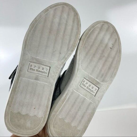 The Kooples Sport Distressed Cracked Leather Low Top Trainer Sneakers Sz 37 - Picture 10 of 10